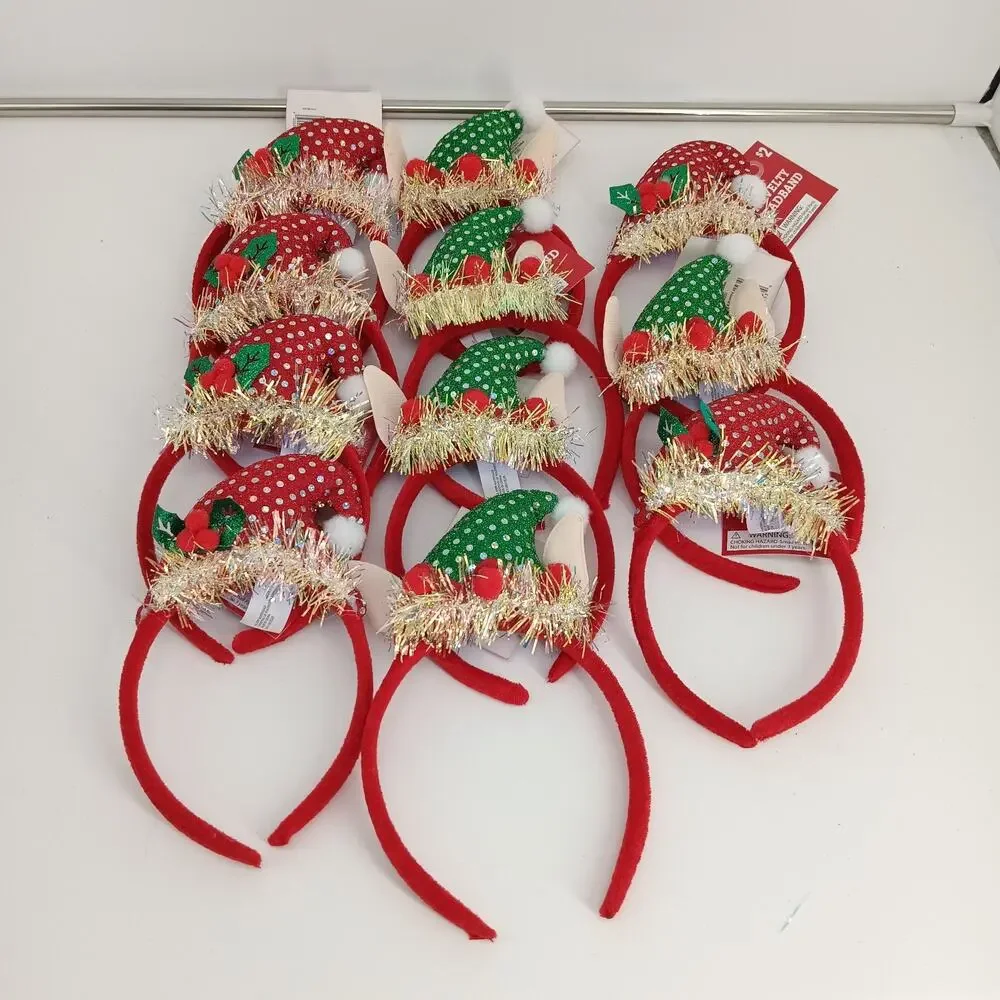 11X Headband Christmas Novelty One Size Holiday Style New Lot